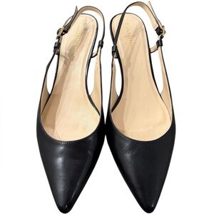 Cole Haan Black Leather Slingback Heels Women’s Size 8.5B EUC